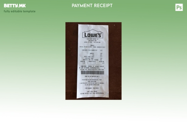 модерен стил Шаблон за уплатница на малопродажната компанија Лоус